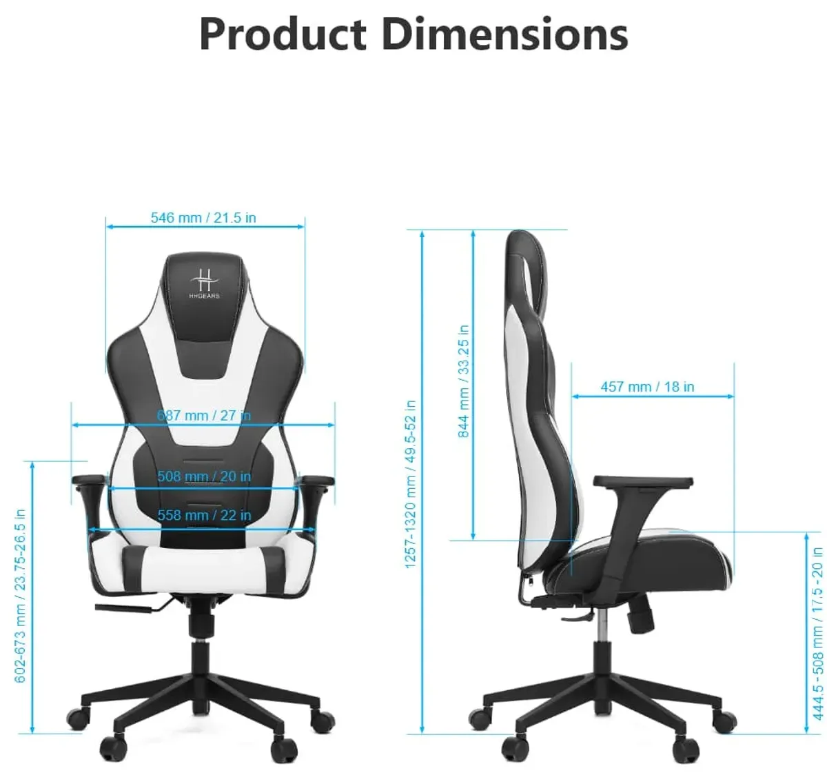 Side view of HHGears XL-300 Gaming Chair