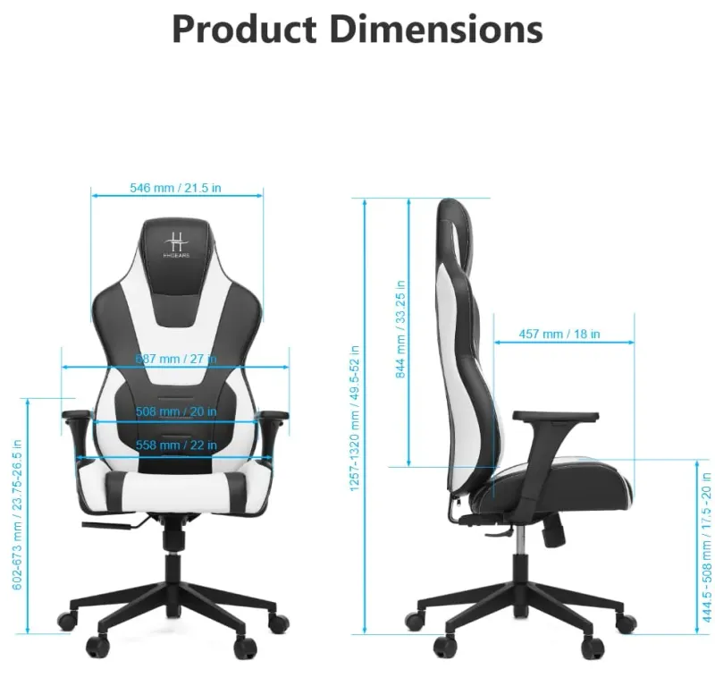 Side view of HHGears XL-300 Gaming Chair