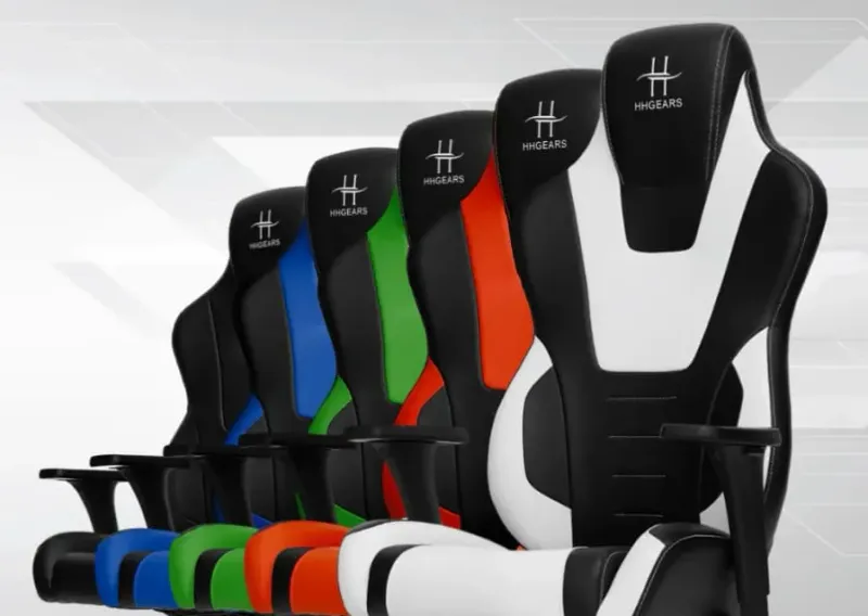 HHGears XL-300 Gaming Chair in Black and Red - Mobile View
