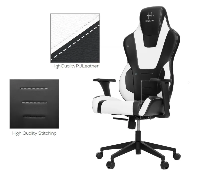 Front view of HHGears XL-300 Gaming Chair - Black and Red