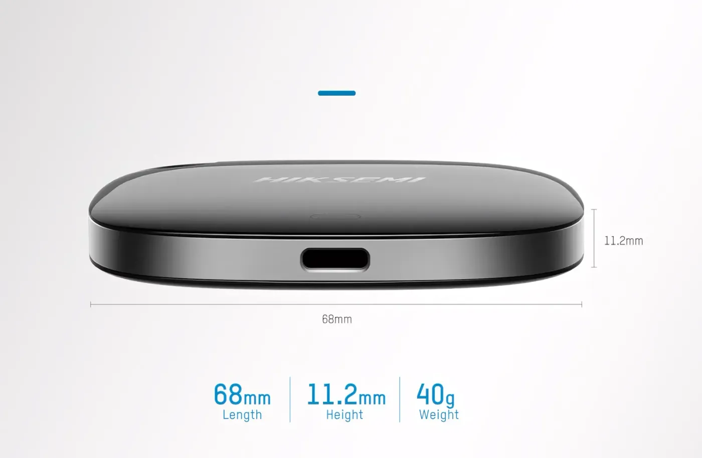 Compact and lightweight professional design of the portable SSD
