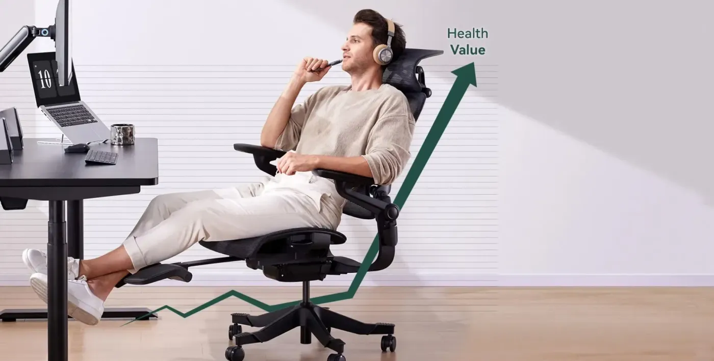 Hinomi H1 Pro V2 Black Foldable Office Chair — 16-Point Comfort 