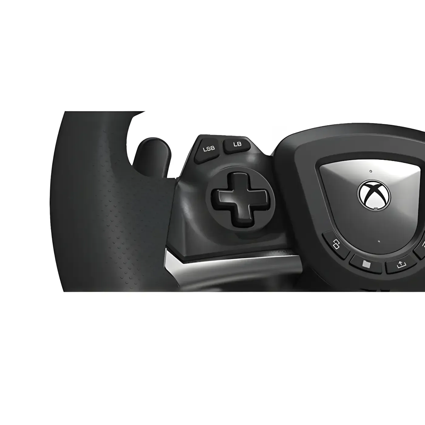 Close view of the D-pad on the Hori Racing Wheel Overdrive