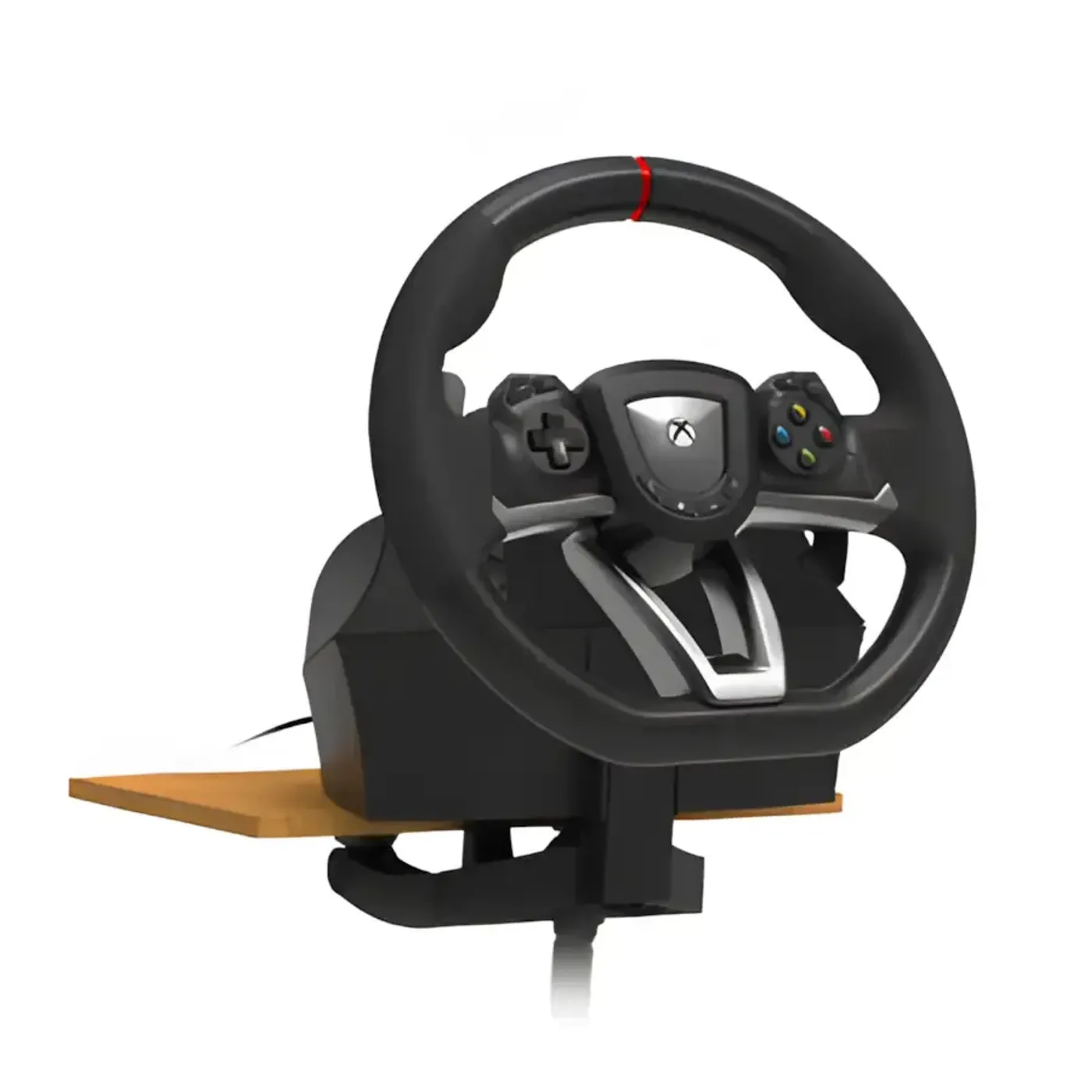 Steel central clamp on the underside of the Hori Racing Wheel Overdrive