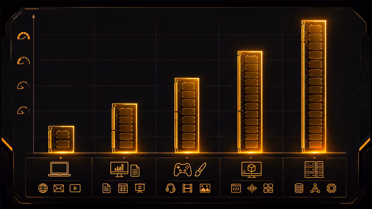 RAM capacity tiers by use case