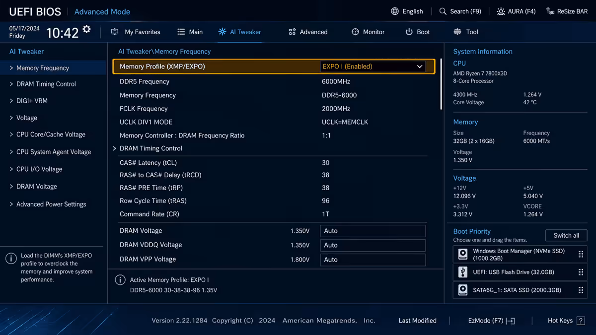 BIOS screenshot