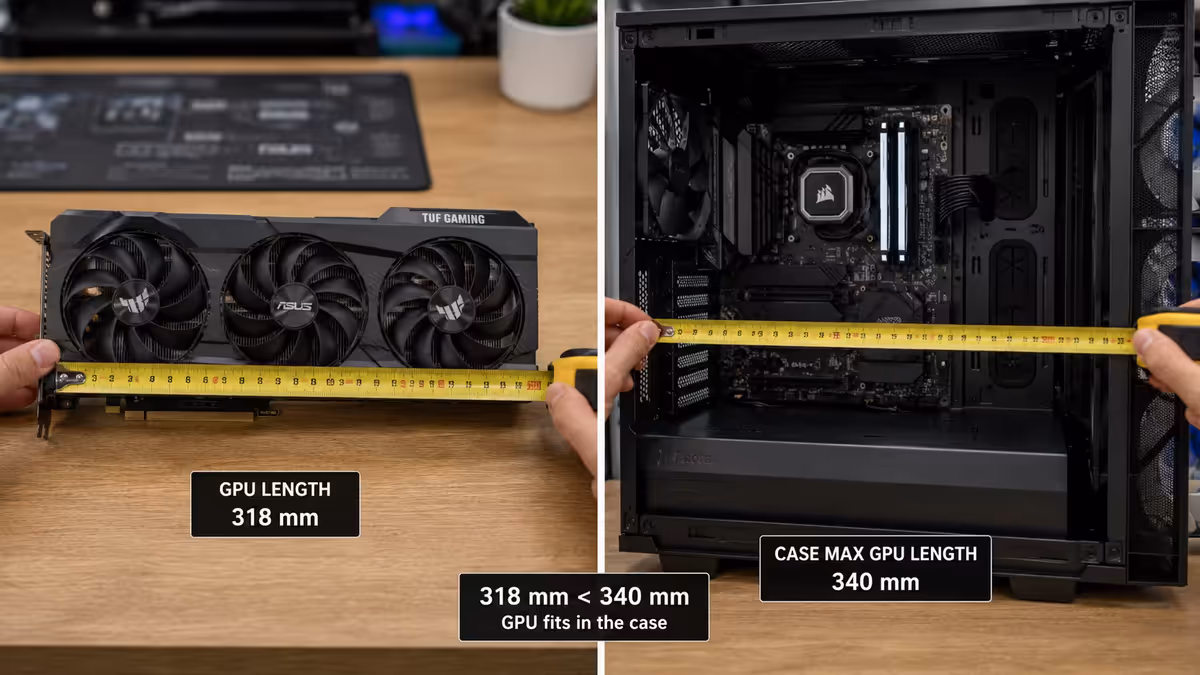 GPU measurement against case