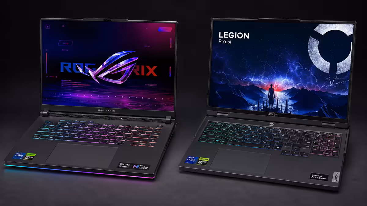 ASUS ROG Strix G16 vs Lenovo Legion Pro 5i side-by-side
