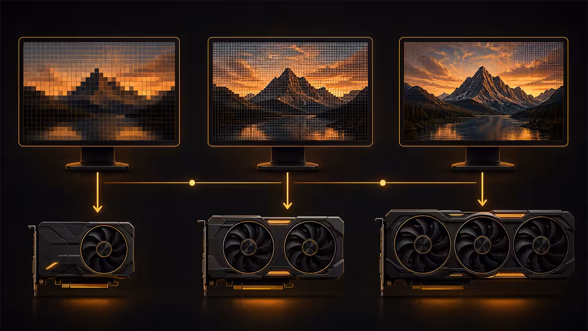 GPU tier by monitor resolution diagram