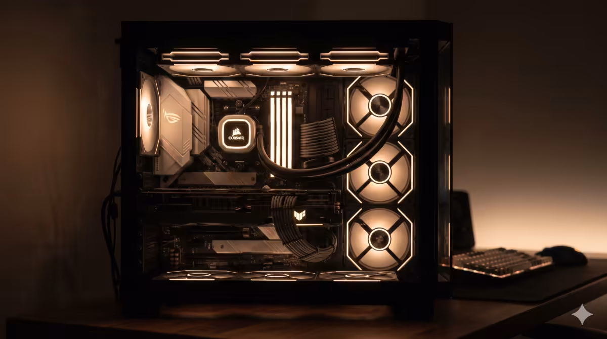 Lit case interior at low brightness