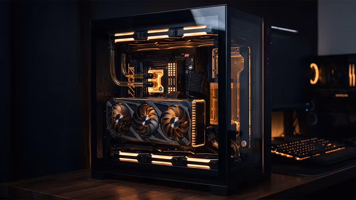 Vertically mounted graphics card