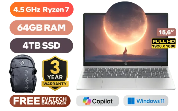 HP 15-fc0000ni 64GB/4TB Ryzen 7 - image 1 HP 15-fc0000ni 64GB/4TB Ryzen 7 - image 1