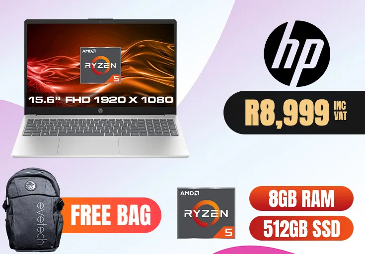HP Laptop 15-fc0003ni Ryzen 5 16GB RAM & 512GB SSD