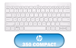 HP 350 Compact Wireless Keyboard White HP 350 Compact Wireless Keyboard White - Image 1