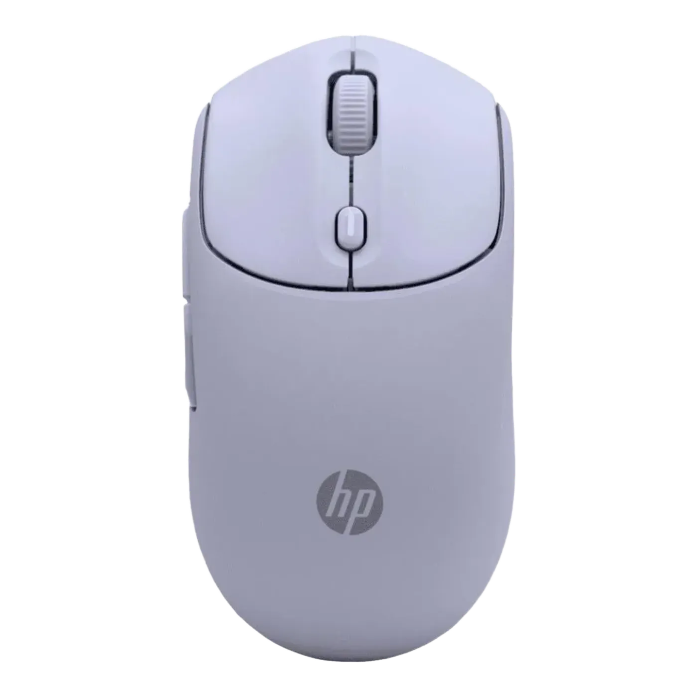 HP 400 Quiet Wireless Mouse with ambidextrous silicone rubber design, quiet clicks, and vertical & horizontal scrolling.