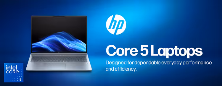 HP Core 5 Laptops — Fast, reliable HP laptops for work, study and everyday use 💻