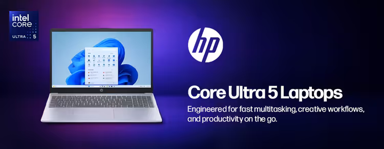 HP Core Ultra 5 laptops — Intel Core Ultra 5 performance, thin & light notebooks, long battery life 💻🔋