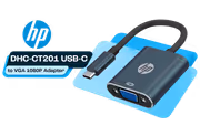 HP DHC-CT201 USB-C to VGA Adapter 1080p - Stable Video - image 1