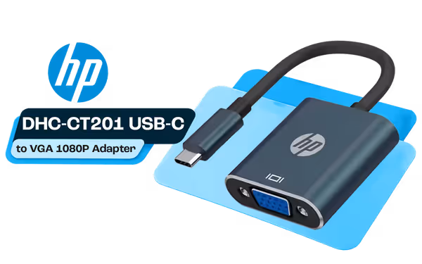 HP DHC-CT201 USB-C to VGA Adapter 1080p - Stable Video - image 1 HP DHC-CT201 USB-C to VGA Adapter 1080p - Stable Video - image 1