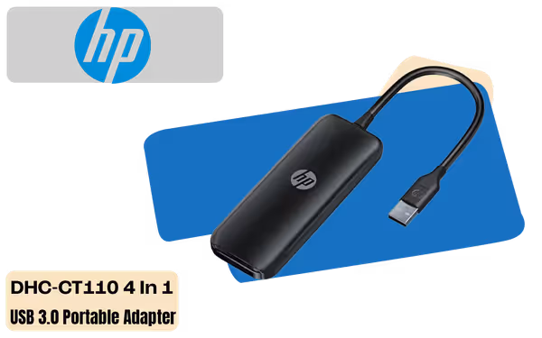 HP DHC-CT110 4-in-1 USB 3.0 Adapter — 4-Port High-Speed Hub - image 1 HP DHC-CT110 4-in-1 USB 3.0 Adapter — 4-Port High-Speed Hub - image 1