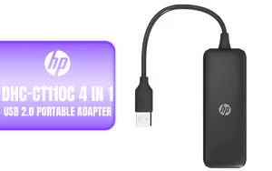 HP DHC CT110C 4 in 1 USB 2 0 Portable Adapter HP DHC CT110C 4 in 1 USB 2 0 Portable Adapter - Image 1