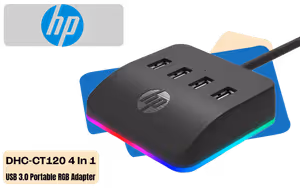 HP DHC-CT120 4-in-1 USB 3.0 Adapter — 5Gbps, RGB - image 1
