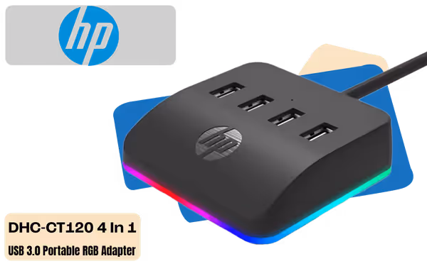 HP DHC-CT120 4-in-1 USB 3.0 Adapter — 5Gbps, RGB - image 1 HP DHC-CT120 4-in-1 USB 3.0 Adapter — 5Gbps, RGB - image 1