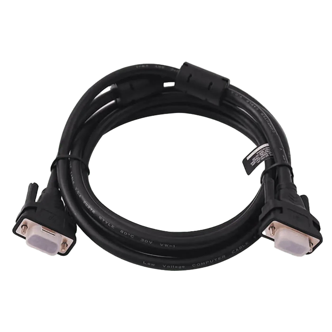 Close up of HP DHC VG100 VGA cable gold-plated connectors