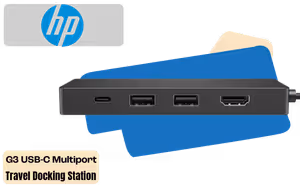 HP G3 USB-C Multiport Travel Docking Station – 5 Ports, HDMI - image 1