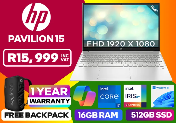 HP Pavilion i7 1255U 16GB RAM & 512GB SSD