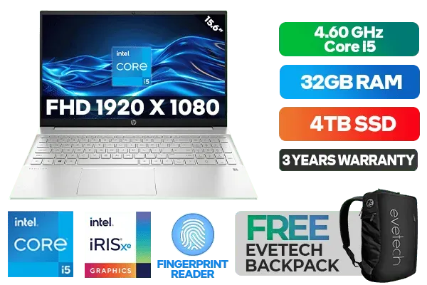 HP Pavilion 15-eg3002ni - Powerful Intel i5 Laptop | 32GB RAM, 4TB