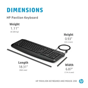HP Pavilion 200 Wired Keyboard and Mouse Combo - Reliable Performance - image 4