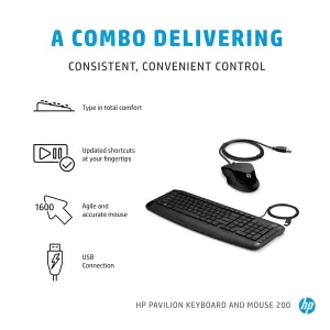 HP Pavilion 200 Wired Keyboard and Mouse Combo - Reliable Performance - image 2