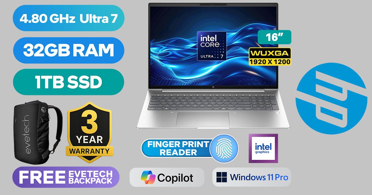 HP ProBook 460 G11 Core Ultra 7 Laptop - 32GB RAM Power | Evetech