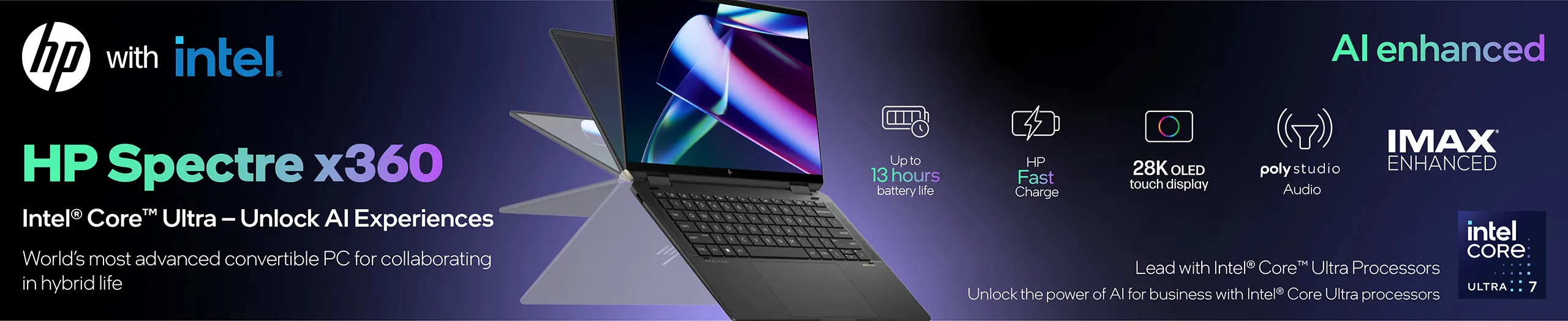 HP Spectre x360 Intel Core Ultra Laptops