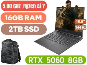 HP Victus 15 Ryzen AI 7 350 RTX 5060 Gaming Laptop With 2TB SSD - Image 1