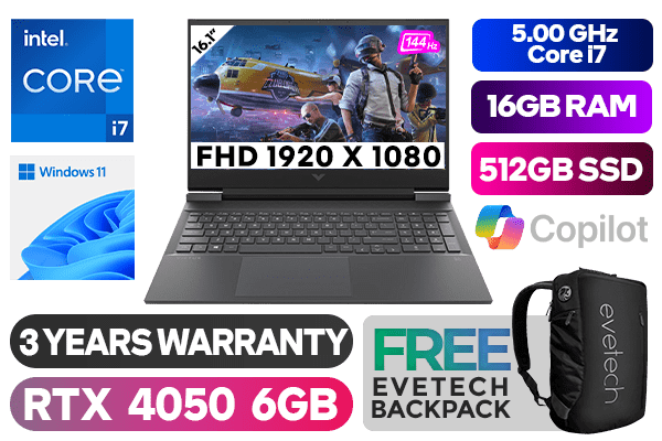 Buy HP Victus Intel Core i7 RTX 4050 Gaming Laptop - 7Z8T8EA for