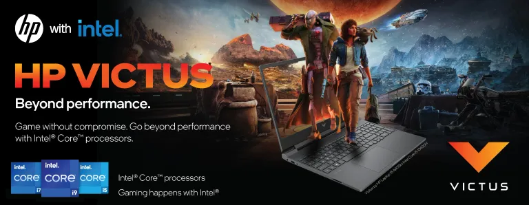 HP Victus Intel gaming laptop with a high-refresh 1080p display and GeForce RTX graphics