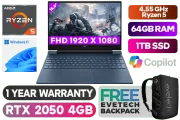 HP Victus Ryzen 5 RTX 2050 Gaming Laptop 8L2K3EA with 64GB RAM & 1TB SSD - image 1