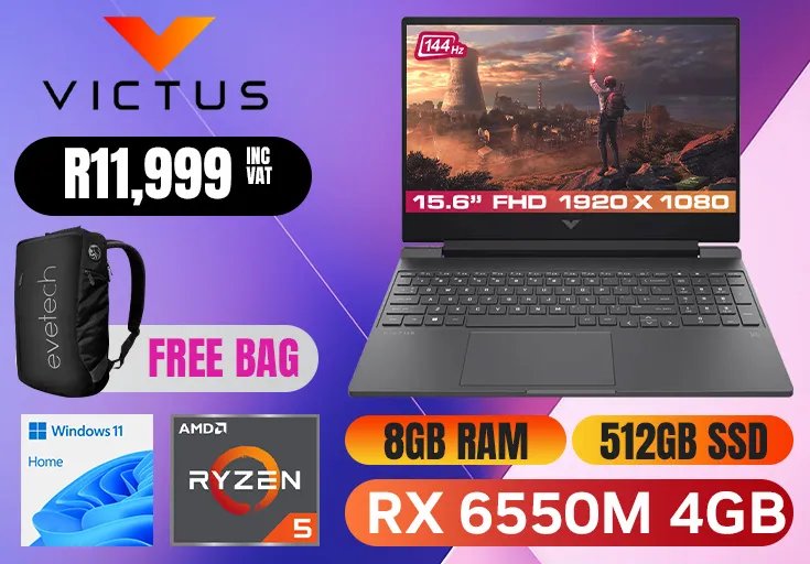 Victus by HP Ryzen 5 RX 6550M Gaming Laptop With 8gb RAM