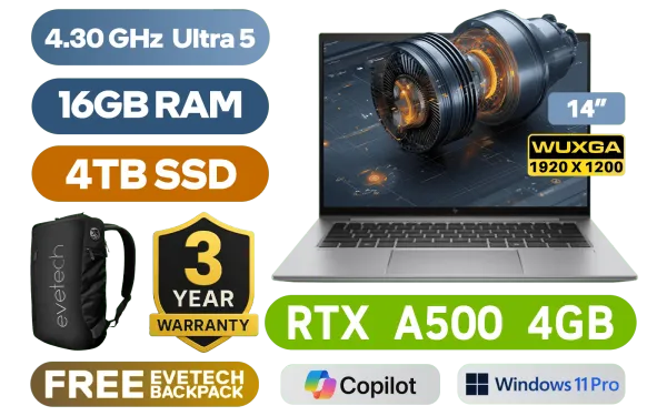 HP ZBook Firefly 14 G11 Intel® Core™ Ultra 5 Laptop 5G3Z5ES With 4TB SSD - image 1 HP ZBook Firefly 14 G11 Intel® Core™ Ultra 5 Laptop 5G3Z5ES With 4TB SSD - image 1