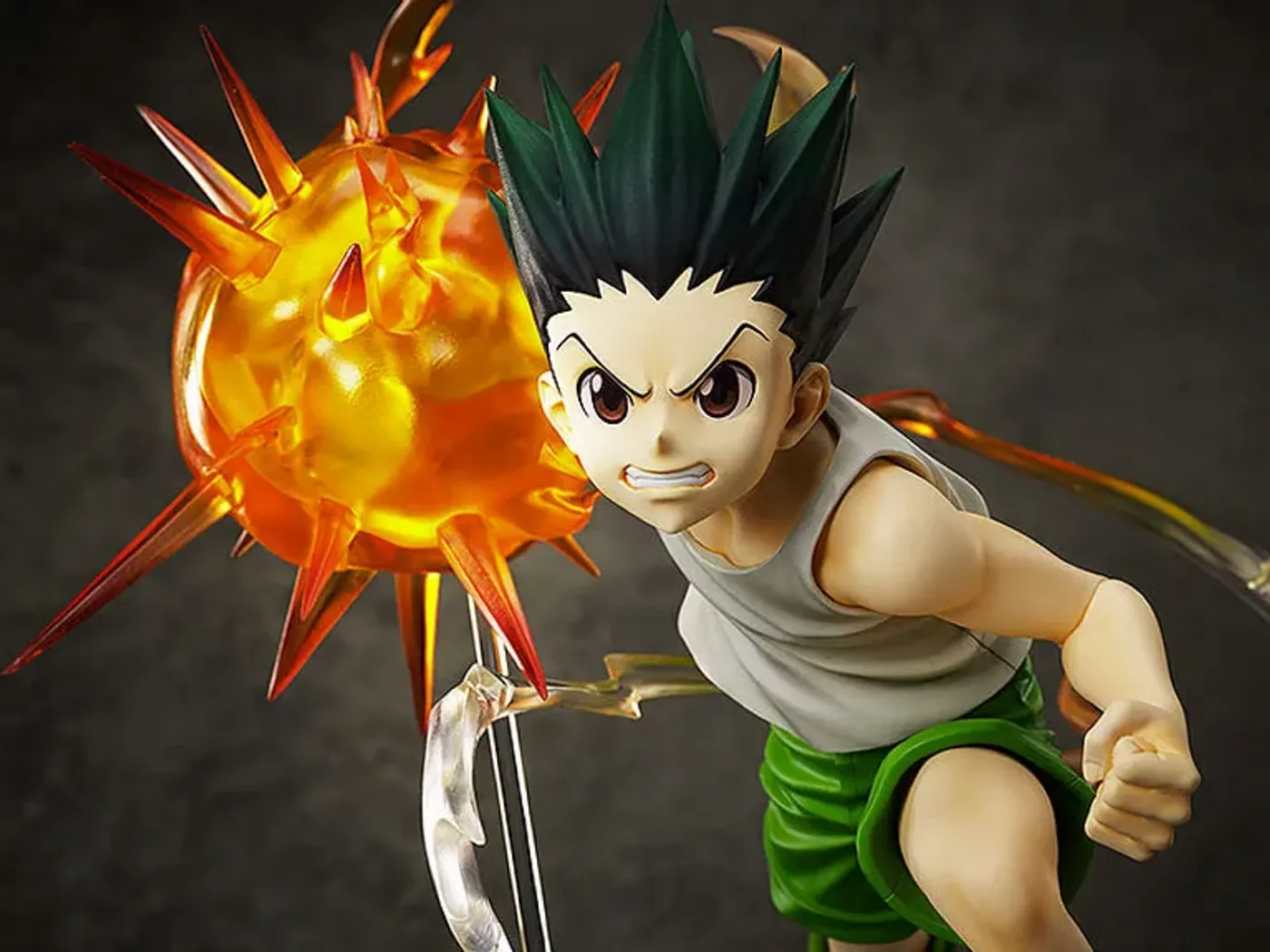 Detailed texture and surface finish on the Gon Freecss collectible figure