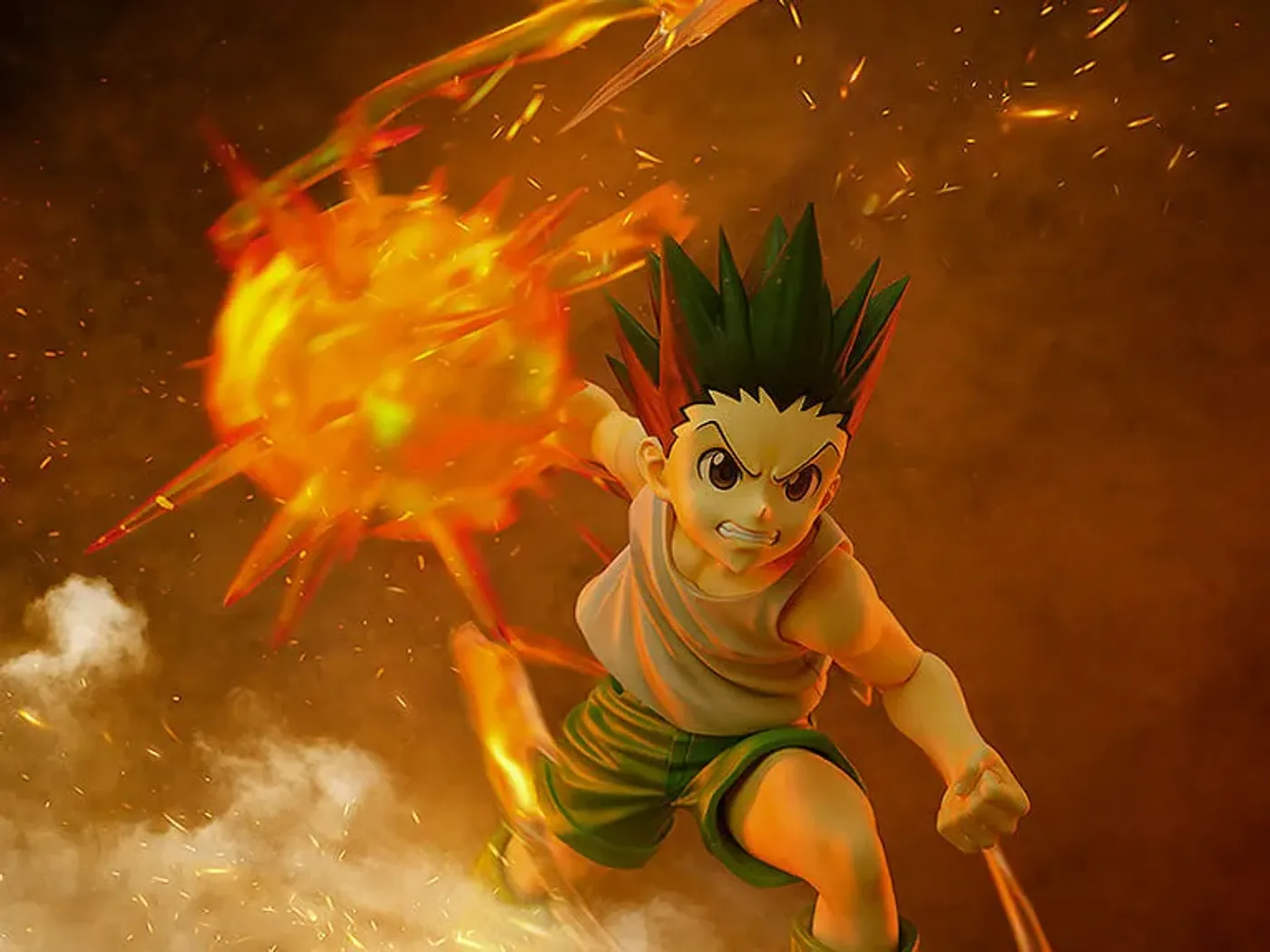 Gon Freecss 1/4 scale figure in its final display presentation