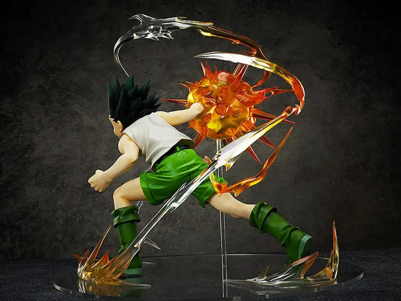 Officially licensed FREEing Gon Freecss figure on display