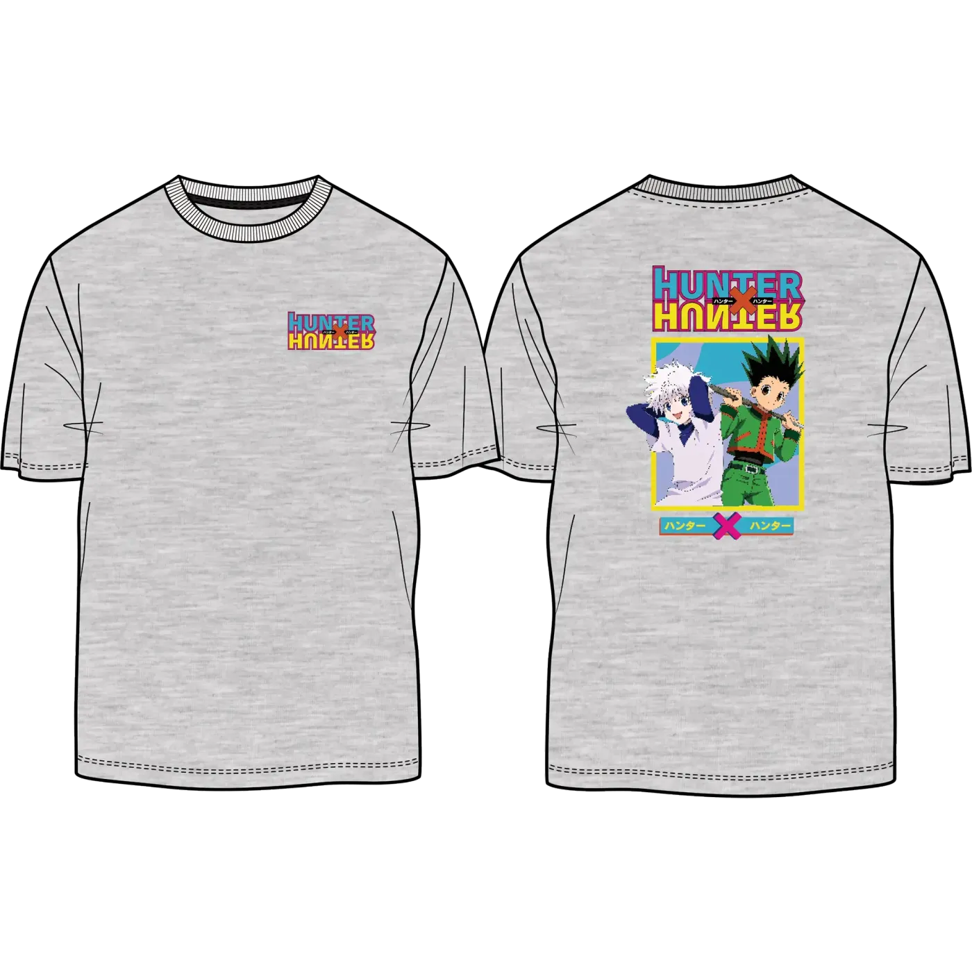 Official licensing detail on the Hunter x Hunter crew T-shirt