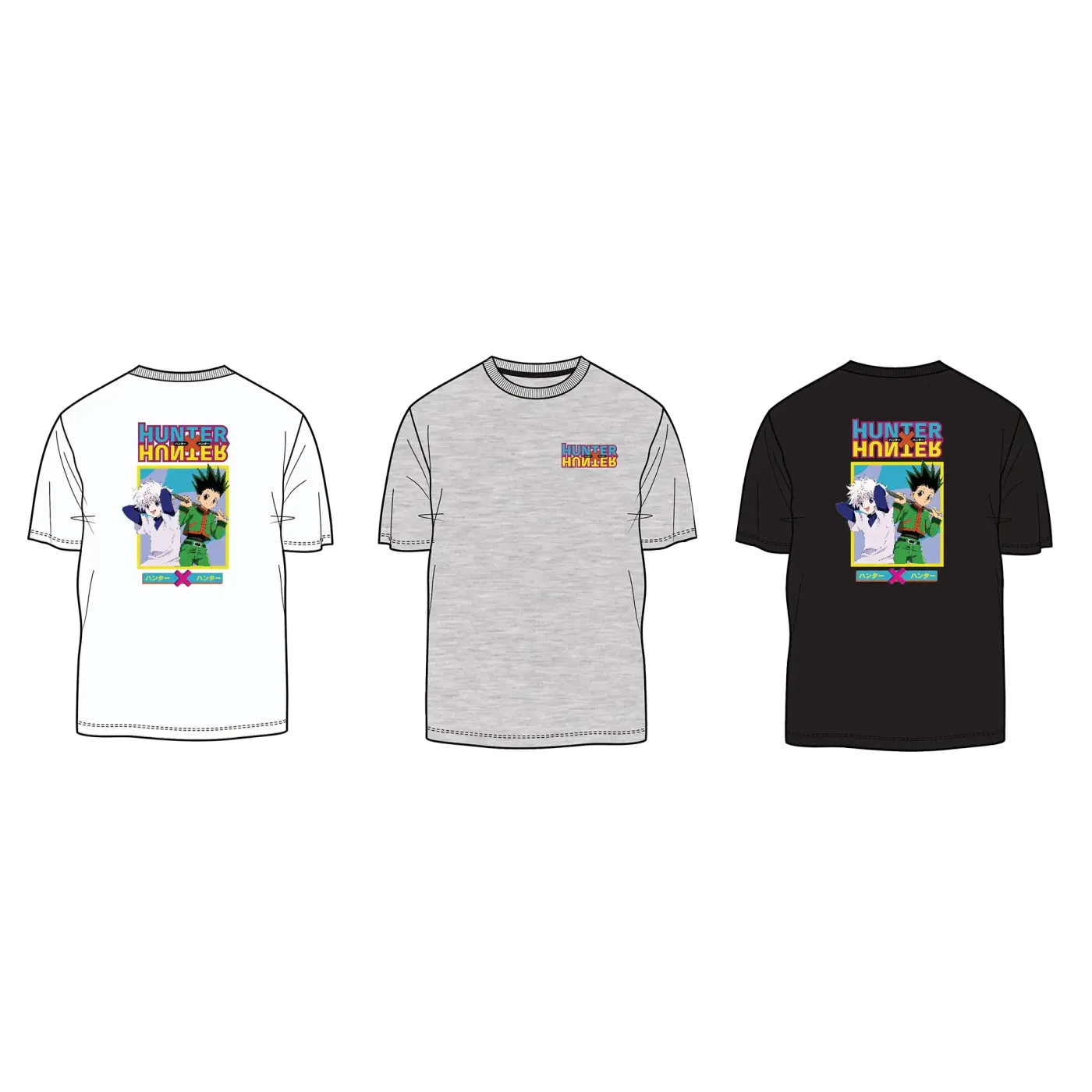 Crew neck collar and trim on the Hunter x Hunter T-shirt