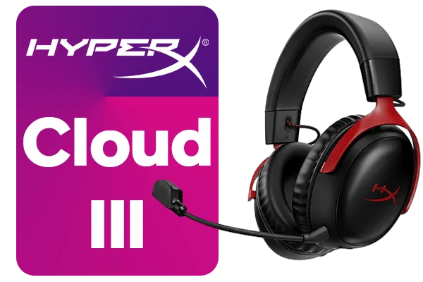 HyperX Cloud III Wireless Gaming Headset - Black/Red