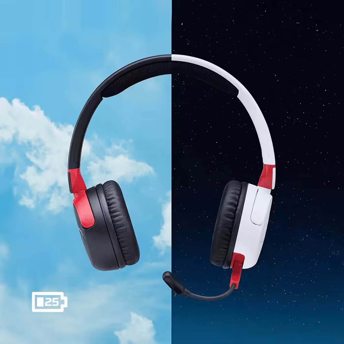HyperX Cloud Mini Wireless headset shown with its long battery life