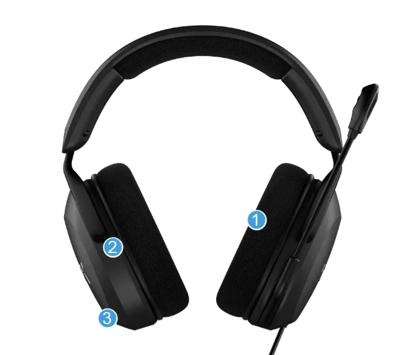 Side profile of the Cloud Stinger 2 Core showing the fabric-covered ear cushion