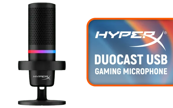 HyperX DuoCast USB Microphone — RGB, Dual Pickup Modes | Evetech